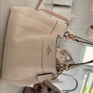 Coach Ivory Leather Shoulder Bag